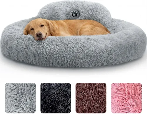 Miniatura 20 de PetJett - Cama calmante para perros pequeños, camas en forma de dona de 23 pulgadas, antideslizante y lavable, cama para mascotas de piel sintética