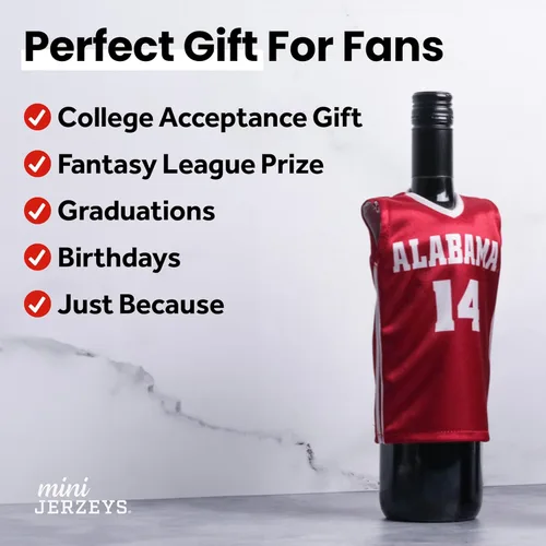Miniatura 6 de Officially Licensed Miniature Sports Jersey Stand & Mini Hanger Included, Sports Fan Gift, Wine Bottle Sleeve, Holiday Ornament