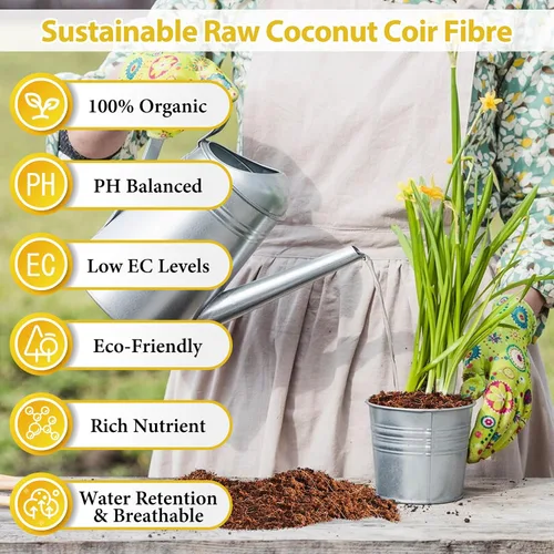 Miniatura 2 de Legigo Paquete de 3 Ladrillos de Fibra de Coco Orgánico - 100% Natural Ladrillos de Turba de Coco Comprimidos de Fibra de Coco Sustrato con Bajo EC