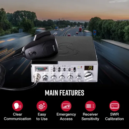 Miniatura 2 de Radio CB de 40 canales Cobra 29 LTD CHR con capacidad PA, talla única , Beige