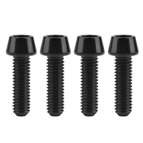 Miniatura 57 de Titanio Ti M6 x 10 16 18 20 25 30 35 40 45 50 55 60 2.559 in Allen - Tornillos hexagonales de 2.559 in, tornillos cónicos, paquete de 4