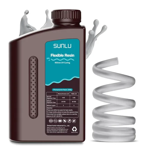 Miniatura 44 de SUNLU Resina para impresora 3D, 1kg de curado rápido, resina estándar 3D para impresoras 3D LCD DLP SLA, curado UV de 395-405nm, resina líquida
