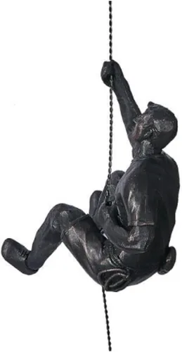 Miniatura 5 de Juego grande de 6 hombres trepadores de pared, 6 hombres escaladores negros + 3 rocas para ocultar uñas, decoración de pared, arte de pared