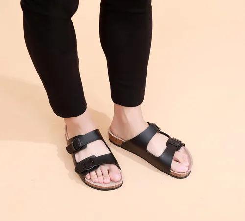 Miniatura 3 de WTW Arizona - Sandalias de corcho para hombre, con correa de hebilla de metal ajustable para hombre, estilo casual