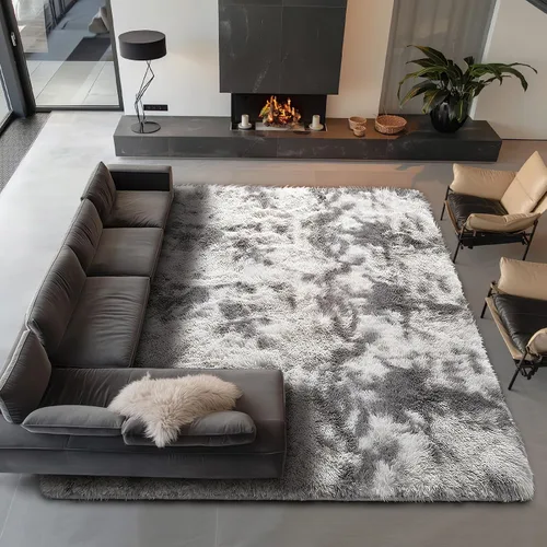 Miniatura 113 de Ophanie Alfombra Verde de Césped, Alfombras de Área para Dormitorio, Alfombra Shag Esponjosa de 4x6 pies, Suave Peluda Afelpada Linda para Niños 7