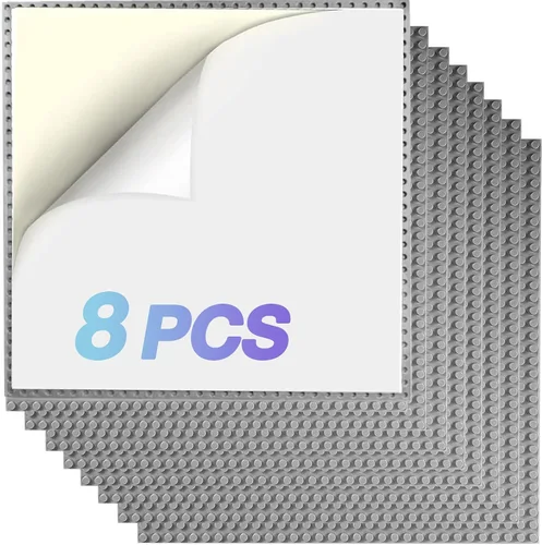 Miniatura 10 de Paquete de 6 placas base clásicas para construcción de ladrillos de construcción, 100% compatibles con las principales marcas, placas base de 10 x