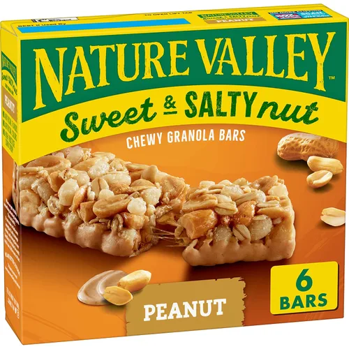 Miniatura 26 de Nature Valley Barras de granola de nueces dulces y saladas, chocolate oscuro cacahuate almendra, 6 barras, 7.2 oz