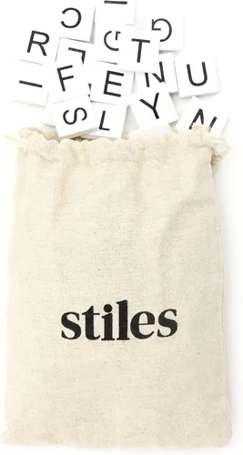 Stiles 100 piezas de azulejos magnéticos de letras, letras magnéticas de madera para pizarra blanca, refrigerador o tablero de letras magnéticas,