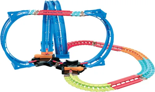 Discovery Toys Crazy Climb Track Super Set | Juego de pista de coche con coche de carreras con luz LED | Carcasas de coche intercambiables | Tacha