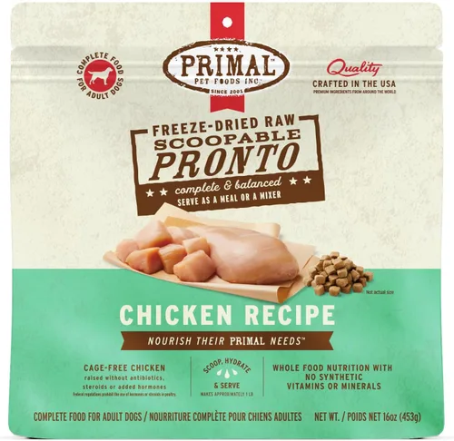 Miniatura 10 de Primal - Alimento liofilizado para perros, Pronto Mini Nuggets, cordero; tomar y servir, comida completa y equilibrada; también se puede utilizar