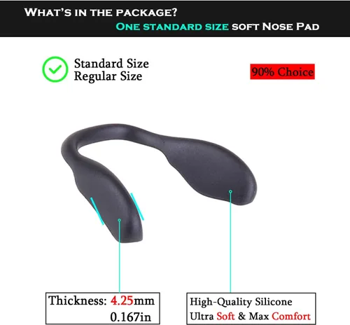 Miniatura 4 de TenDye Almohadillas de nariz de repuesto para Oakley Split Shot OO9416Split Time OO4129Targetline OO9397Crossrange OO9361Crossrange XL