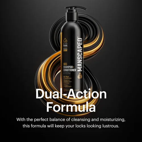 Miniatura 4 de MANSCAPED® Champú y acondicionador 2 en 1, fórmula UltraPremium infundida con algas marinas, agua de coco, aloe para nutrir e hidratar el cabello