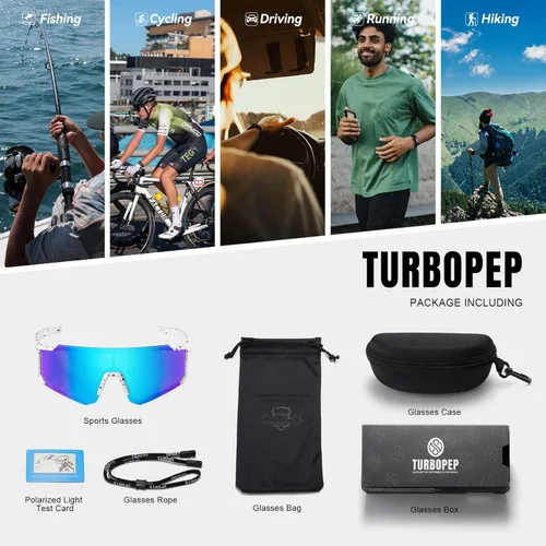 Miniatura 7 de Gafas de sol polarizadas deportivas para hombres y mujeres, gafas de sol para pesca, ciclismo, bicicleta de montaña, béisbol con protección UV Marco