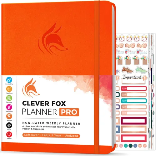 Miniatura 12 de Clever Fox Planner PRO – Planificador de vida semanal y mensual para aumentar la productividad, el manejo del tiempo y alcanzar tus objetivos, 8.5 x
