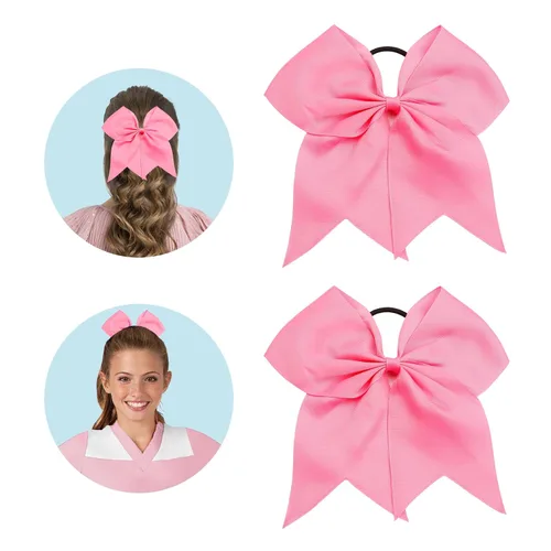 Miniatura 21 de Lazos de animación, lazo negro para animadoras, lazos de animadora para animadoras, lazos de animadora, 2 lazos grandes de 8 pulgadas para niñas