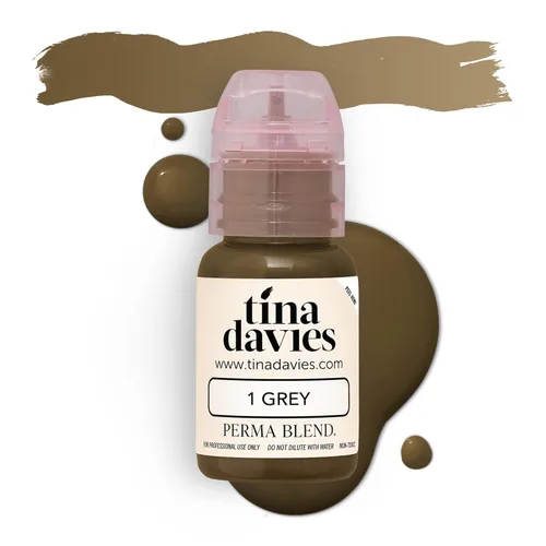 Tina Davies Professional X Perma Blend Pigmento para Cejas - Maquillaje Permanente para Cejas - Los Colores Curan Fieles al Tono - Alta Retención -