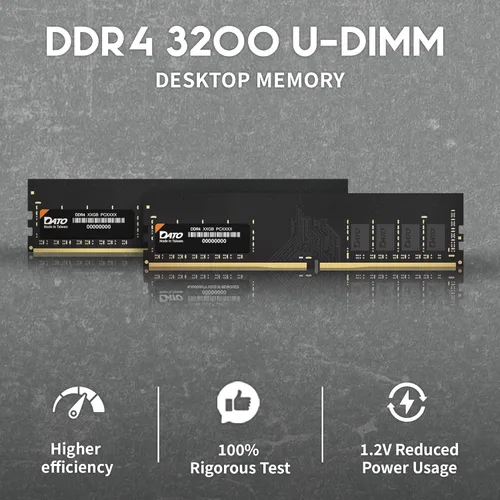 Miniatura 2 de DATO DDR4 RAM 32GB 3200MHz, PC4-25600 CL22 1.2V 288-Pin Non-ECC sin búfer DIMM, módulo de memoria para computadora de escritorio