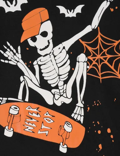 Miniatura 3 de Joyond Pijamas de algodón de Halloween para niños, talla 2T-14, conjunto de pijama de manga larga de 2 piezas para niños