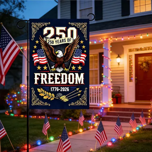 Miniatura 5 de Bandera de Estados Unidos del 250 aniversario, bandera de Estados Unidos para celebración del 250 aniversario, decoraciones del 4 de julio, banderas
