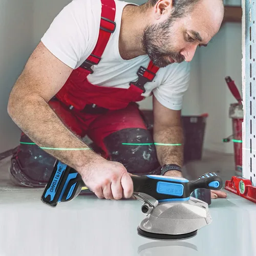 Miniatura 4 de Herramienta de instalación de máquina de vibración de azulejos, ventosa YSJWAER para nivelar vibrador de mano de 6 velocidades 21V 12000mAh