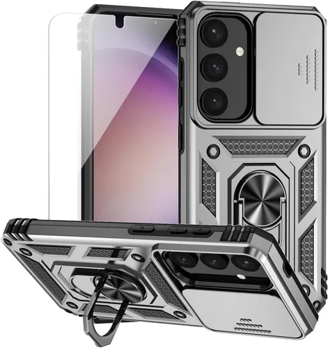 Miniatura 10 de Funda para Samsung Galaxy S24 con cubierta para lente de cámara, protector de pantalla HD, doble capa de grado militar, probada contra caídas