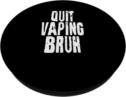 Miniatura 2 de Quit Vaping Bruh Divertido Anti Vaping Anti Vape Concientización PopSockets Intercambiables PopGrip
