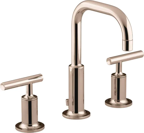 Miniatura 20 de KOHLER K-14406-3-2MB Purist - Grifo para lavabo de baño, 3 agujeros con asas cruzadas bajas, 1.2 GPM, latón moderno cepillado vibrante Latón