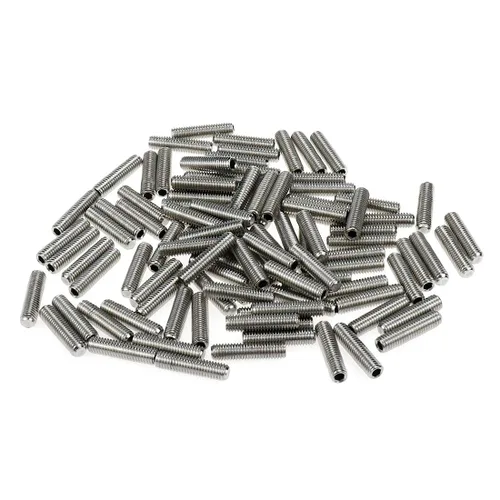 Miniatura 6 de Sscon 100PCS M6x16mm Hexagonal interno Juego de tornillos de agarre 201 Acero inoxidable Punto plano Tornillo