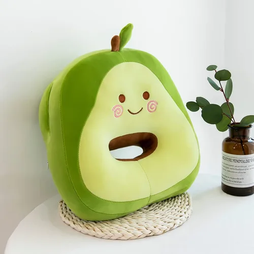 Almohada de peluche de aguacate para niños y niñas, juguetes kawaii, regalo para novia, almohada de cuello de oficina para aliviar el dolor cervical