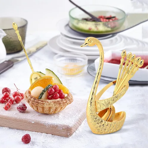 Miniatura 2 de Cuchara de café dorada para barra de café, 6 cucharas de café de 5 pulgadas de largo, cucharas de postre, cucharas de té, cucharas de espresso