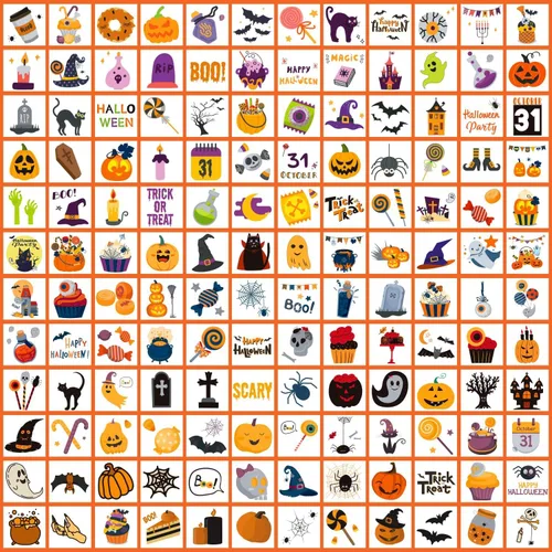 Miniatura 4 de Partywind 408 tatuajes de Halloween para decoración de fiesta de niños, golosinas de Halloween para suministros de fiesta, regalos de bolsas