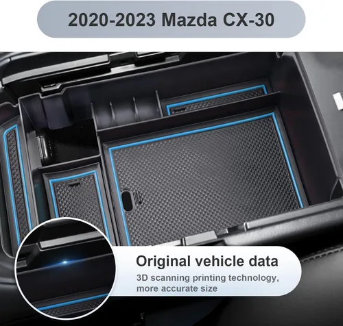 Miniatura 4 de SKTU Organizador de consola central para Mazda CX-30 2020-2026 2023 2024 2025 2026 CX-30 Accesorios 2024 2025 2026 CX30 bandeja de consola central