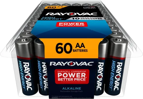 Miniatura 8 de Rayovac AA Baterías alcalinas, doble A, 60 unidades (paquete de 2)