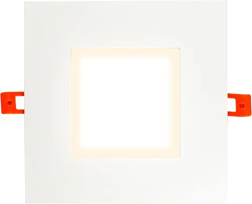 Miniatura 2 de Ultralux Foco empotrable LED ultrafino de 7 pulgadas con cable directo cuadrado regulable con caja J, 750 lúmenes 3000K, blanco minimalista con kit