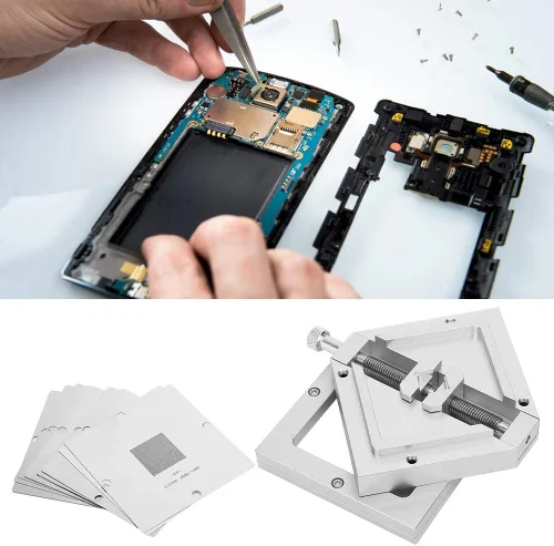 Miniatura 3 de Fafeicy Estación de retrabajo BGA Reballing, plantilla diagonal para equipos de soldador de teléfono CPU HT90 con función de centrado automático