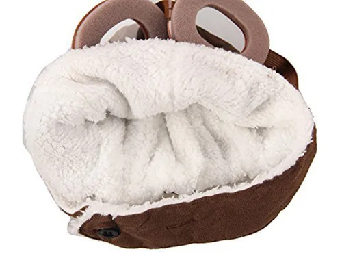 Miniatura 4 de Ewanda store - Gorro de lana con orejeras para bebé (unisex, color marrón)