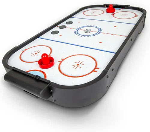GoSports Juego de hockey de aire de mesa de 30 pulgadas para niños, mesa de juego portátil, funciona con pilas, color negro