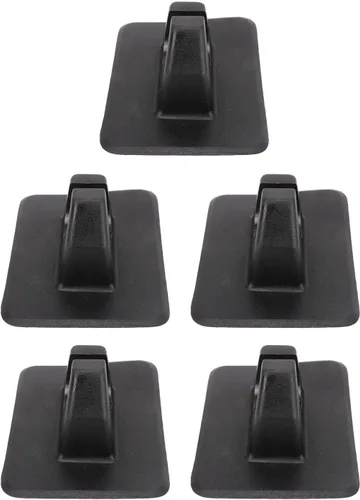 Miniatura 8 de Clips de soporte de paleta de kayak, 5 unids kayak remo clips de plástico inflable barco paddle titular clip Keeper Negro
