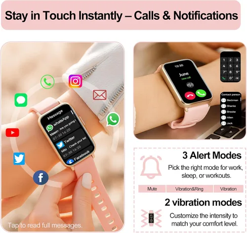 Miniatura 2 de Rastreador de actividad física (respuesta/hacer llamadas), reloj inteligente para mujer, con pantalla AMOLED siempre encendida de 1.47 pulgadas