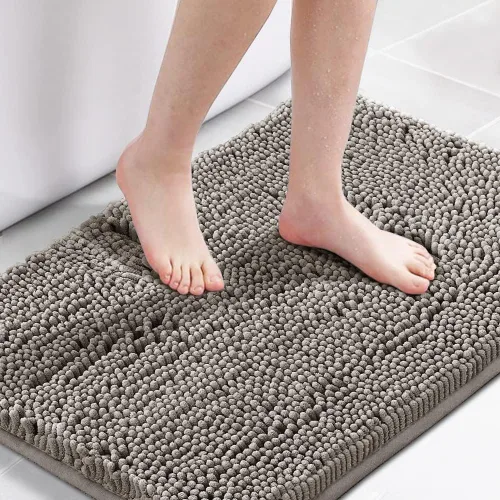 Miniatura 18 de H.VERSAILTEX Alfombra de Baño Alfombra de Baño Alfombras de Baño para Baño Antideslizante Alfombras de Baño Extra Gruesa de Chenilla Alfombra 17" x