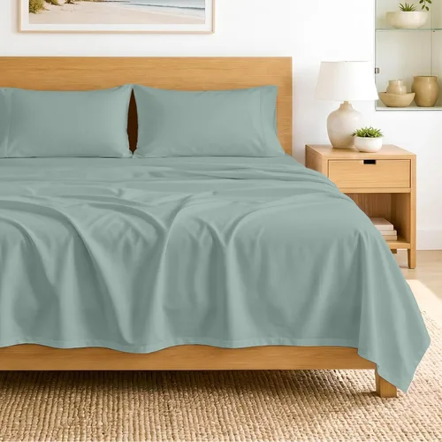 Miniatura 33 de SGI bedding Sábanas de Algodón Egipcio 100% Tamaño Full XL – Juego de Sábanas de 600 Hilos, Suaves, Frescas, Bolsillo Profundo de 16", Ropa de Cama