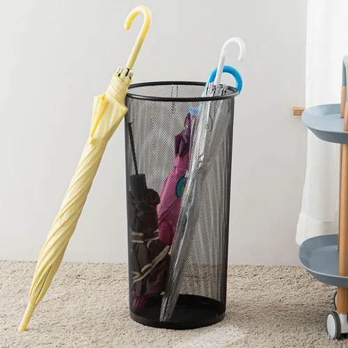 Miniatura 7 de Youeon Paquete de 2 soportes grandes para paraguas, 10.5 x 20 pulgadas, de malla metálica, cubo independiente para paraguas, bastones, bastones
