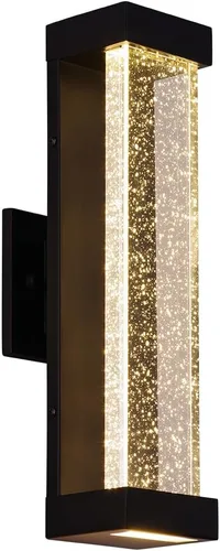 Miniatura 8 de Cerdeco Lámpara de pared moderna de burbujas de cristal, pintada en negro mate, 12 W 3000 K, luz blanca cálida