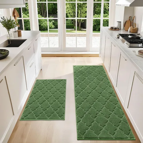 Miniatura 57 de COSY HOMEER Alfombras suaves de cocina [2 piezas] para el frente del fregadero súper absorbentes, tapetes y tapetes de cocina de 20 x 30 pulgadas/20