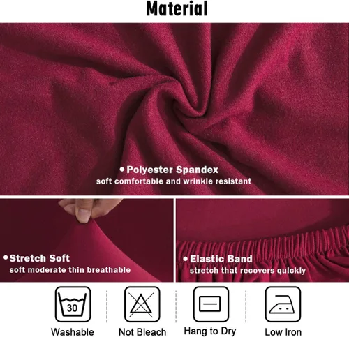Miniatura 6 de MIFXIN Fundas para sofá modular en L, 2 piezas, elásticas, suaves, de 3 asientos, en forma de L, para sofá esquinero, protector de muebles para sala