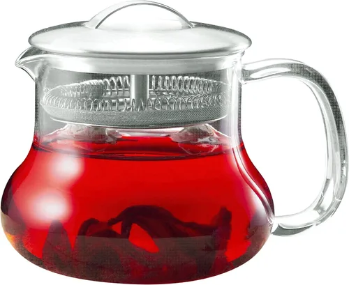 Miniatura 2 de Yama Sitka - Tetera de vidrio Sitka de 12 onzas con filtro de malla integrado, apta para lavavajillas, ideal para té de hojas sueltas, apta