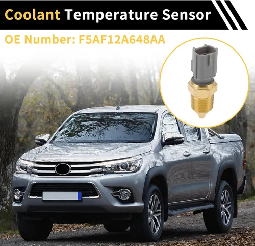 Miniatura 3 de Sensor de temperatura del refrigerante para Ford F-150 1996-2004 Temperatura del agua Temp Remitente Unidad Sensor No.F5AF12A648AA Tono dorado