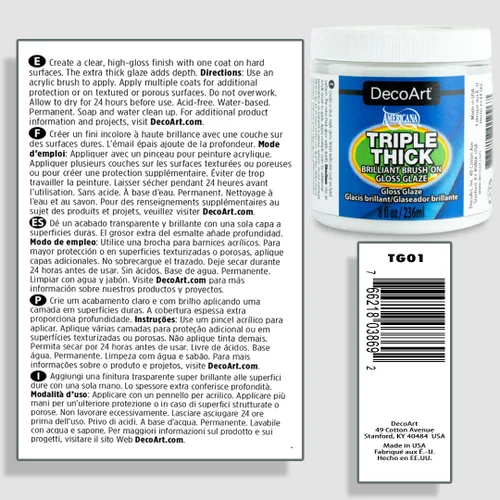 Miniatura 2 de DecoArt Triple Thick Gloss Glaze - Tarro, 8fl oz (paquete de 3)