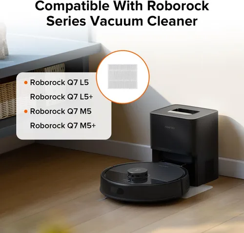 Miniatura 2 de roborock Filtro lavable para aspiradoras robot roborock Q7 M5, Q7 M5+, Q7 L5, Q7 L5+ (2 unidades), filtro lavable de repuesto para aspiradora