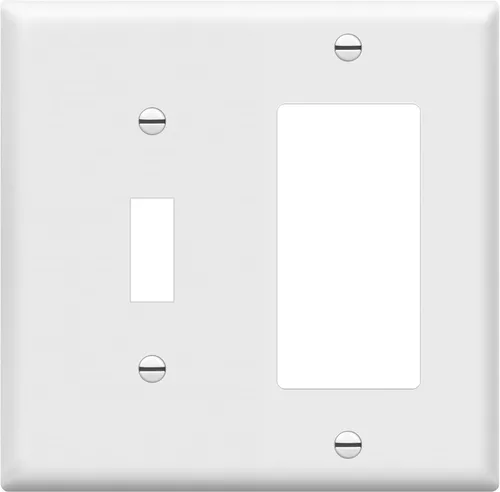 Miniatura 19 de ENERLITES - Placa de pared combinada de acero inoxidable para interruptor de palanca y decorativo, resistente a la corrosión, placa metálica de 2